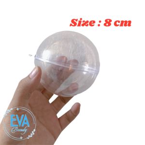 Quả Bóng tròn Nhựa Trang Trí Trong Suốt Đường Kính 8 Cm
