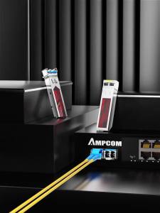 AMPCOM 10G SFP to RJ45 SFP Transceiver Ethernet Copper RJ45 to SFP Fiber Optical Module Transceiver CAT6A/CAT7 Up to 30M