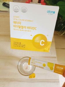 Vitamin C trái cây 500mg hấp thu nhanh không gây hại dạ dày tăng sức đề kháng làm đẹp da làm chậm lão hoá da sản sinh collagen ngăn ngừa cảm cúm - Atomy Vita Color Vitamin C 500mg - 애터미 비타컬러 비타민C - 500mg - Атоми Витамин С