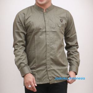 Kemko Kemeja Koko Sultan Putih Hitam Abu