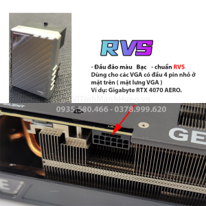 Đầu đảo góc 180 độ ULMOD cho VGA RTX 4090 / 4080 / 4070 12 + 4 pin 12VHPWR.