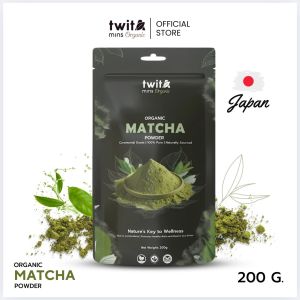 Twitamins Organic Matcha Powder 200g | Premium Japanese Green Tea | ผงชาเขียวมัทฉะออร์แกนิค ต้านอนุมูลอิสระ ลดน้ำหนัก