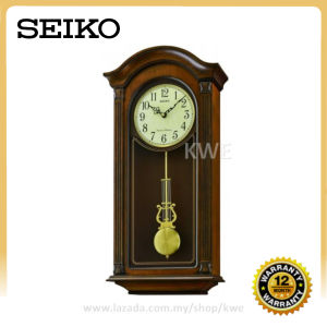 100% ORIGINAL SEIKO Dual Chime Pendulum Wooden Wall Clock QXH066 (QXH066B) [Jam Dinding Kayu Berbunyi]