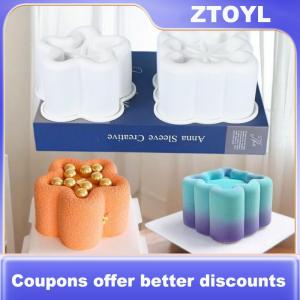 【ZTOYL】 Silicone Mousse Cake Mold Flower Heart Star Shape Kitchen Baking Pudding Cup Chocolate Making Wedding Party Cake Dessert Mold