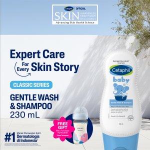 Cetaphil Baby Gentle Wash & Shampoo 230ml dengan Glycerin dan Panthenol Sabun Mandi dan Shampo untuk Perawatan Kulit Bayi