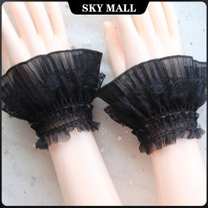 1Pair Female Fake Sleeves Lace Ruffles Cuff GlovesDecorative Cuffs