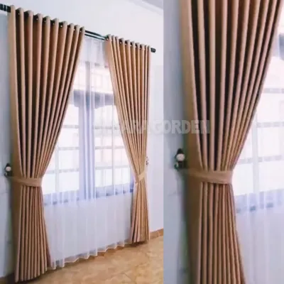 Gorden Jendela tinggi3meter bahan blackout Polos kesan minimalis 2023 viral pusaty ukuran gorden