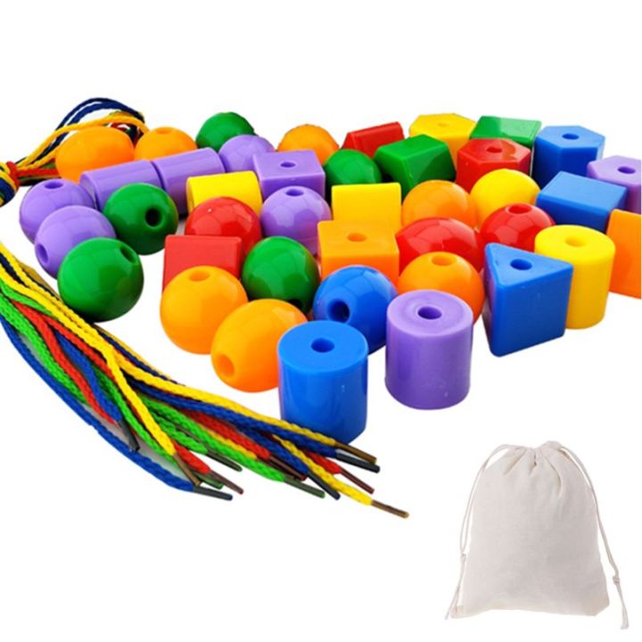 New Arrivel】Preschool Large Lacing Beads for Kids 50 Stringing - Technical View
