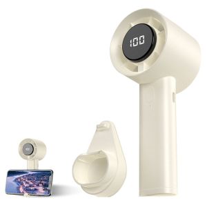 Rechargeable USB turbo mini fan 100-level adjustable wind speed handheld fan with LED display