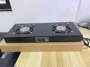 1u fan unit rackmount type for data cabinet 19inch with and without thermostat