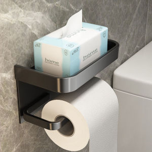 🔥SG STOCK🔥Bathroom Paper Storage Rack Wall Mounted Rolling Paper Rack Tissue Holders for Paper Phone Stand Home Rack