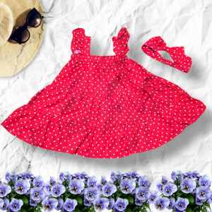 MAHry 2in1 Dress with Headband for Girls 1-2.5yo