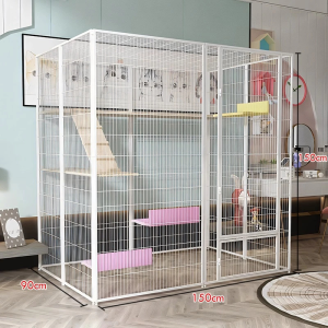 Cat Cage Cat House DIY Cage Heavy Duty Big Size Large Platform Cat Villa Pet Cage Bird Rabbit Dog