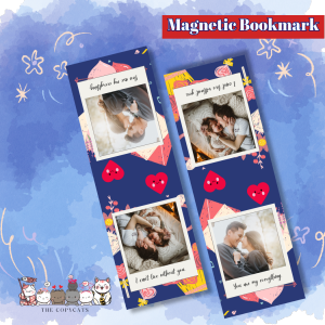 CUSTOMIZED MAGNETIC BOOKMARK SCRATCHPROOF FOR VALENTINES DAY COUPLE VALENTINES GIFT IDEA
