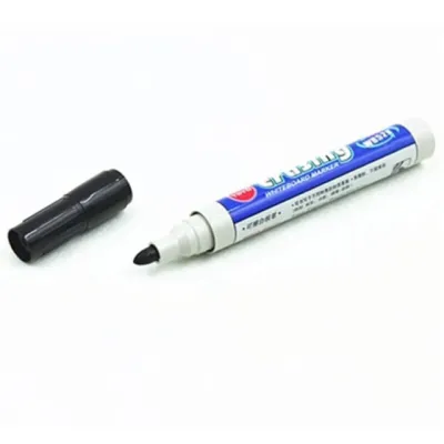10Pcs/1Box Erasing White Board Marker Childrens Education Pen easy to wipe black ink Black Color