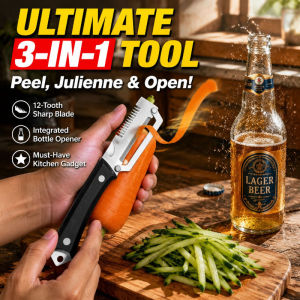 Kitchen Peeler Multi-Function Black Handle Peeler For Home/Heavy Duty Vegetable Peeler Slicer/Strong Durable Design For Housewives/Fast Shredding/Cooking Essential