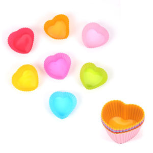 Indo -  Cetakan Kue Lucu Warna-Warni / Silikon Kue Cup Cake / Alas Sekat Wadah Bekal Bento Anak