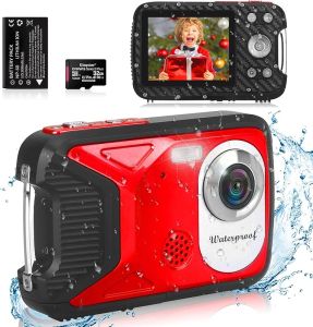 Waterproof Digital Camera with 32GB Card HD 80P 36MP Underwater Digital Camera for Kids Teens Students Boys Girls(Blue)