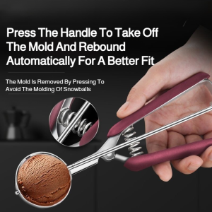 Thoroughly Clean Ball Scooper Icecream Scooper Stainless Steel Scraper Easy Release Of Mold Digging