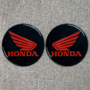 2PCS/Set 3D Rubber Waterproof Motorcycle Stickers Decals Honda Logo Stickers Reflective Epoxy Sticker Accessories
