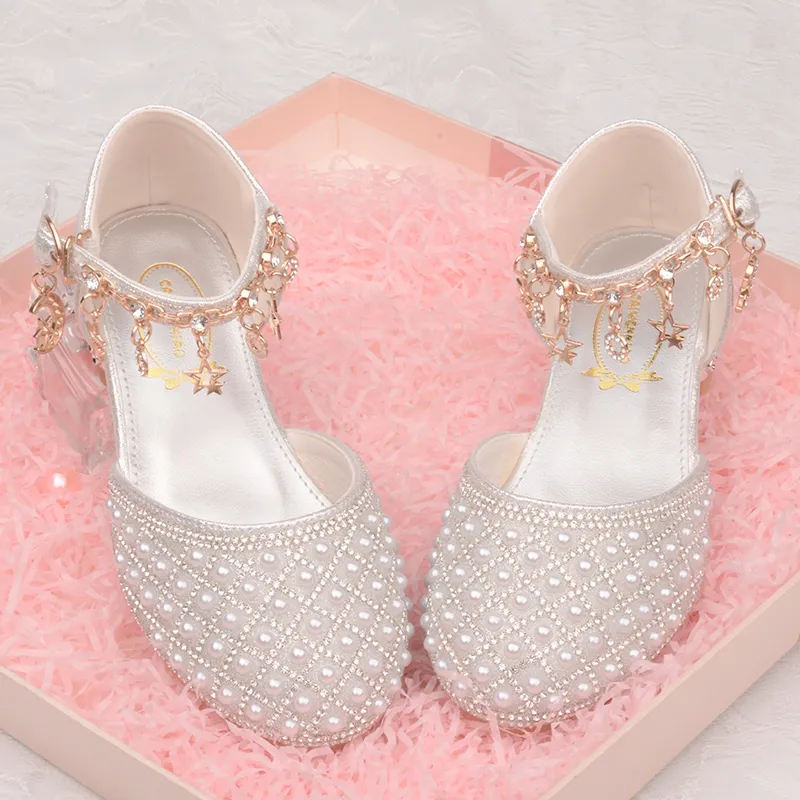 Flower girl shoes with 2024 pearls