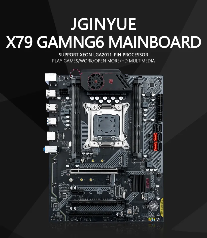 JGINYUE X79 ATX LGA 2011 mainboards support Intel Xeon E5 V1 V2 DDR3  1600MHz 32GB RAM M.2 NVME SATA USB3.0 X79 GAMING6 | Lazada PH