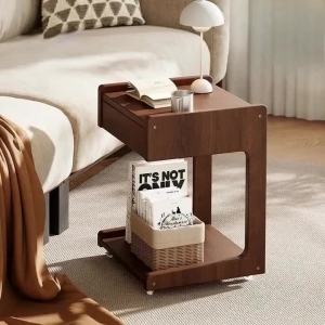 Sacesr Solid Wood Nightstands Mute Slidable Side Beds Tables Retro Creativity Art Bedroom Bedside Tables Luxury Indoor Furnitures 9Q4T2