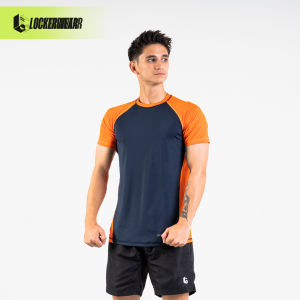 Kaos Olahraga Pria Lengan Pendek Short Sleeve Sport Compression Shirt Slim Dry Fit Elastis Stretch Training Running Gym Workout Fitness Polos