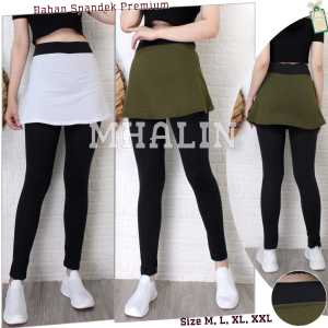 Legging Rok Senam Kombinasi - Legging Senam terbaru High quality - Legging Senam Wanita