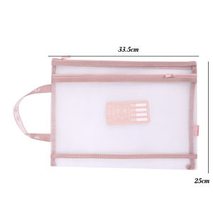 Yespery A4 Văn phòng phẩm Túi lưu trữ L hình dạng mở rộng túi có khoá kéo dung tích lớn trường học văn phòng Nguồn cung cấp văn phòng phẩm túi sách giáo khoa và thi Túi sắp xếp giấy thư mục