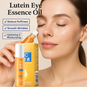 Dinkiss Lutein Eye Essence Oil Anti-Wrinkle Firming Eye Cream Firms the Eye Anti-wrinkle Cream Lutein Eye Serum Oil Soothing Hydrated Botanical Extracts Remove Under-Eye Bags Dark Circles