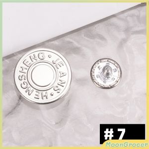 M.G.【Ready in Stock】 Jeans Buttons Adjustable Detachable Pants Snap Sewing-free Metal Buckle 10Pcs/pack