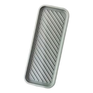 SQMETR Silicone Tấm lót bảo vệ bồn rửa Kết cấu sọc Kệ đựng đồ trên bàn Khay đựng đồ dùng nhà bếp  Chống trơn trượt Tấm lót thoát nước Bàn trang điểm phòng tắm