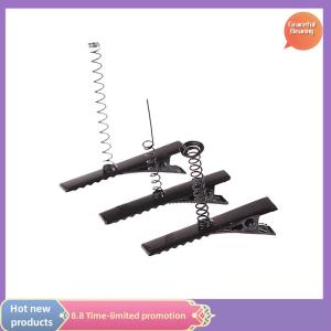 Graceful 10Pcs Black Metal Pinch Alligator Hair Clips 40mm With Wire Spring Craft Hairpin For Fashion Party Favor Children Toy