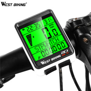 WEST BIKING Waterproof Bicycle Computer Wireless MTB Road Bike Computer Multifunction Odometer Cycling Stopwatch Speedometer Bike Accessories