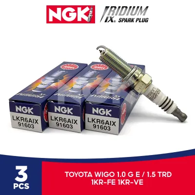NGK 3Pcs LKR6AIX Iridium IX Spark plug for Toyota Wigo 1.0 g e / 1.5 TRD 1kr-fe 1kr-ve 2014 - Up