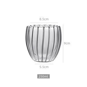 Crystal House Transparent Double Wall Borosilicate Glass Mug Heat and Cold Resistant High Quality Aesthetic Design Cup