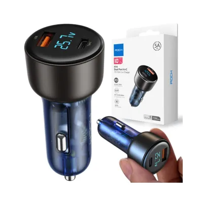 Tẩu Sạc điện thoại máy tính bảng trên ô tô siêu nhanh Xiaomi 1A1C 100w/WiWU PC500 72W USB + Type-C/Rock H16 72W