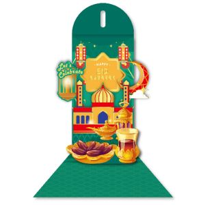 Amplop Lebaran Dekorasi 3D Pop Up Amplop Eid Mubarak Hiasan Meja /1pcs