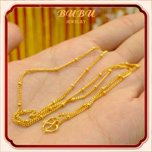 Emas 916 Gold Bangkok Womens Transfer Bead Necklace Jewelry