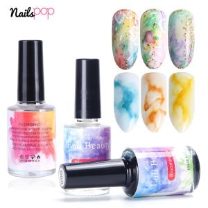 สีหินอ่อน สีทําเล็บลายหินอ่อน สีฟุ้ง Multi layered เล็บลายหินอ่อน Full Beauty Blooming Color (ไม่ต้องอบ)