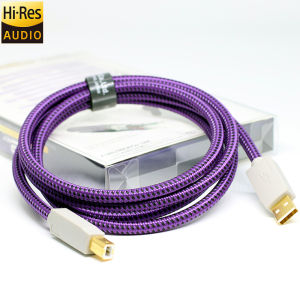 GT2 NCF USB-B Type A-B  USB A To B Cable Solid 10% Silver-Plated HiFi Audio USB2.0 Digital Cable for Decoder Sound Card DAC