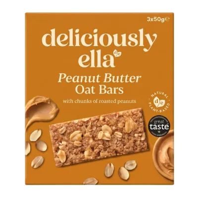 Deliciously Ella Peanut Butter Oat Bars Multipack (3X50G) by Atasco