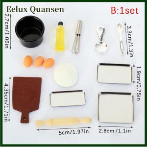 Eelux 1 Bộ mô hình nhà búp bê nhà bếp thu nhỏ phụ kiện nội thất búp bê tự làm
