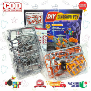 Mainan Anak DIY dinosaur toys edukasi imaginasi dinosaurus trek puzzle bisa berjalan otomatis tirek