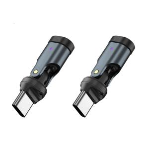 540 ° อะแดปเตอร์ USB C หมุนได้ PD240W 48V/5A ชาร์จเร็วและ480Mbps เชื่อมต่อการถ่ายโอนข้อมูลการออกแบบความทนทานอลูมิเนียม