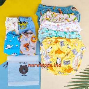12 Pcs Celana Dalam Anak 1-6 tahun Motif Babydoll/libby/velvet dan Warna Lucu