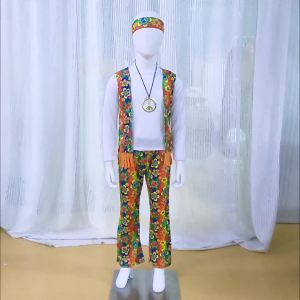 Childrens Halloween party hot dance disco hip-hop singer hippie performance costume role-playing