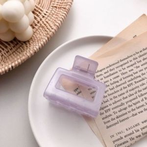 JR-A002 Jepitan Rambut Model Kotak 5Cm Polos Jedai Wanita Bahan Plastik Korean Hair Claw Clip