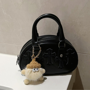 2025 Mini PU Leather Bowling Bag with Sling Handbag Sling Bag